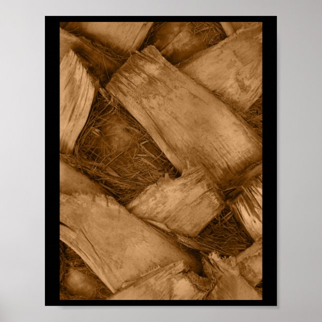 Palm Tree Bark Texture Tint Vertical Sticker  Poster (Front)