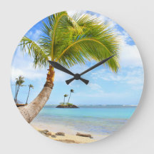 Palm Tree Beach Clock