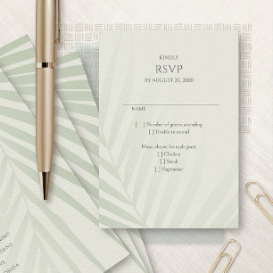 Palm Tree Beach Coastal Destination Wedding RSVP