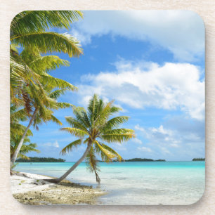 Palm tree beach coaster