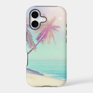 Palm Tree Beach Retro Pastel Oasis