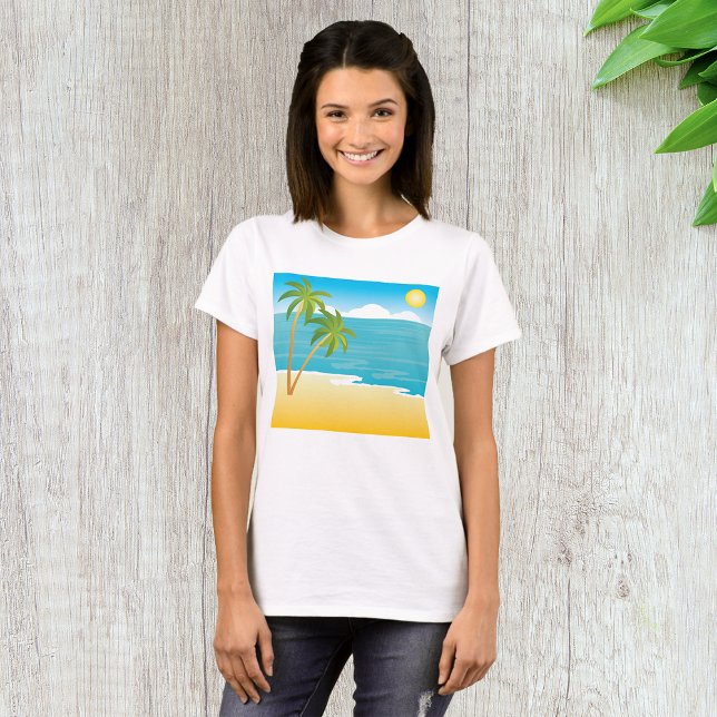 Palm Tree Beach Scene T-Shirt (Creator Uploaded)