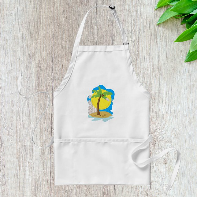 Palm Tree Beach Standard Apron (Creator Uploaded)