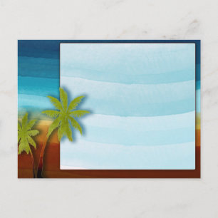 Palm Tree / Beach theme wedding / event Postcard
