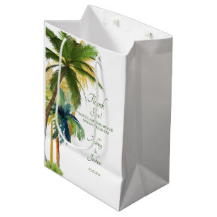 Palm Tree Beach Wedding Medium Gift Bag