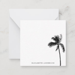 Palm Tree Black & White Personalised Minimalist  Card