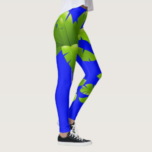 Palm Tree Blue Leggings