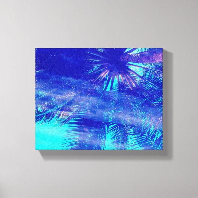 Palm Tree Blues Canvas Print (Front)