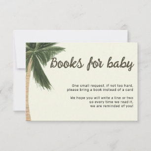 Palm Tree Bohemian Gender Neutral Books baby Invitation