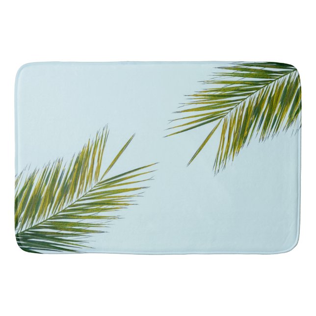 Palm tree branch bath mat (Front)