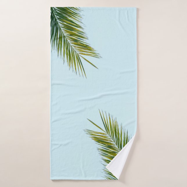 Palm tree branch bath towel (Bath Towel)