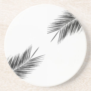 Palm tree branch coaster