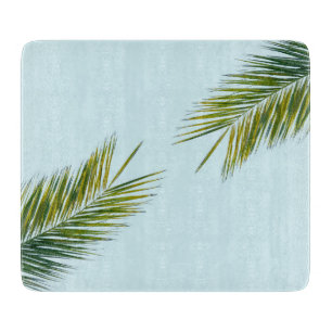 Palm tree branch cutting board