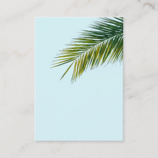 Palm tree branch enclosure card (Front)