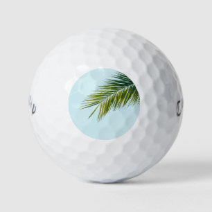Palm tree branch golf balls