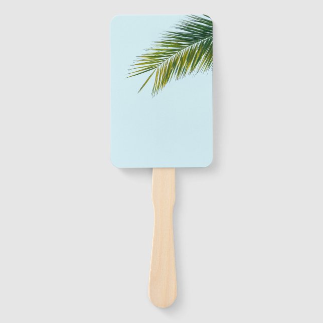 Palm tree branch hand fan (Front)