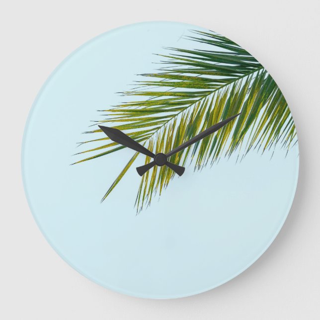 Palm tree branch large clock (Front)