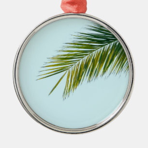 Palm tree branch metal ornament