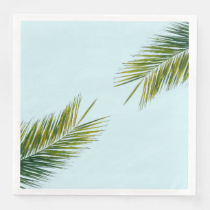 Palm tree branch napkin