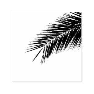 Palm tree branch self-inking stamp