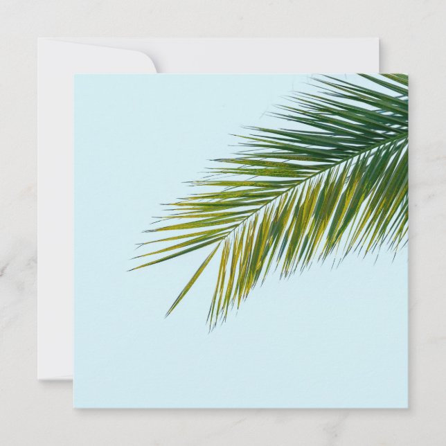 Palm tree branch thank you card (Front)