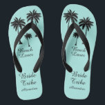 Palm Tree Bride Tribe  Thongs<br><div class="desc">Hit the beach in style with these awesome Beach Lover Bride Tribe Flip Flops with sweet little palm trees to give you that tropical feel! Room to customise with your bridsmaids names! Mix and match all of your favourite Beach Lover products from Up On the Mountain!</div>