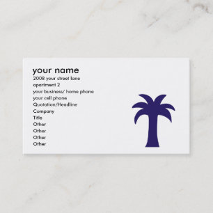 palm tree business card