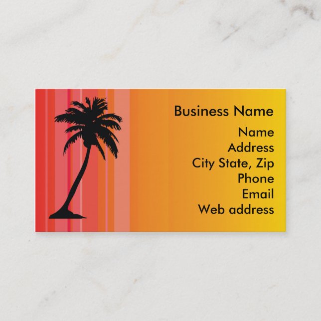 Palm Tree Business Card (Front)