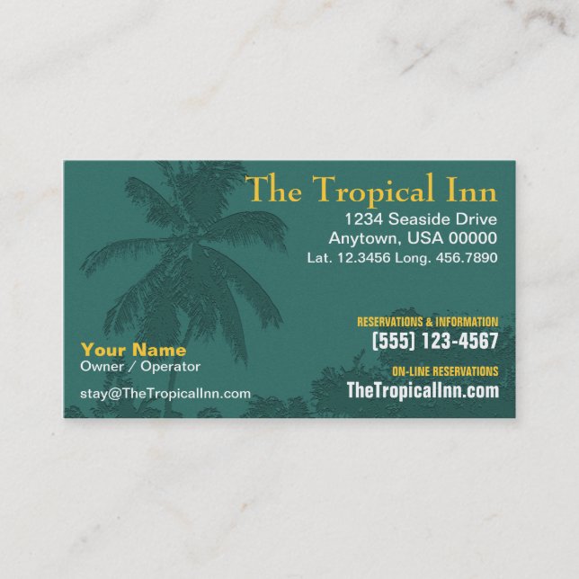 Palm Tree Business Card (Front)