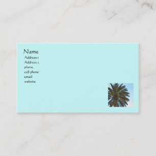 palm tree business card