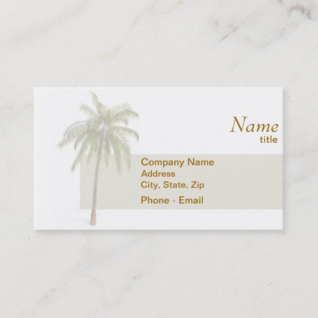 Palm Tree Business Card (Front)