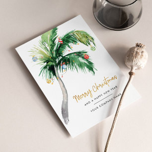 Palm Tree Business Logo Christmas Holiday Card