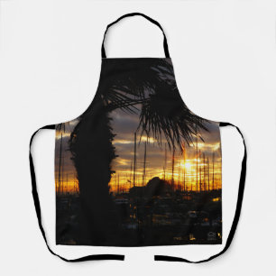 Palm tree by the harbor. apron