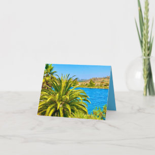 Palm Tree by Waterside Card