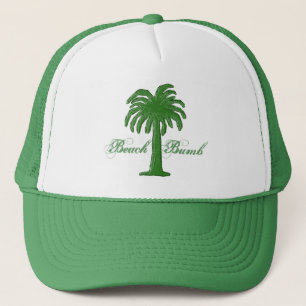Palm Tree Cap/Beach Bumb-Design Green 1 Trucker Hat