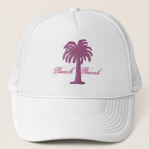 Palm Tree Cap/Beach Bumb-Design Pink 1 Trucker Hat