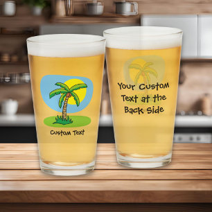 Palm Tree Cartoon Glass