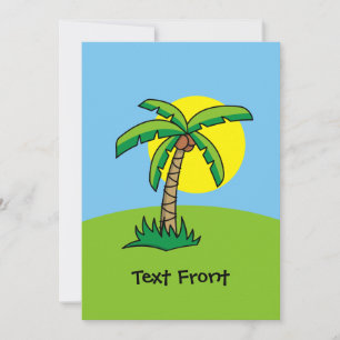 Palm Tree Cartoon Invitation