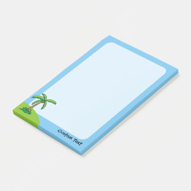 Palm Tree Cartoon Post-it Notes (Angled)