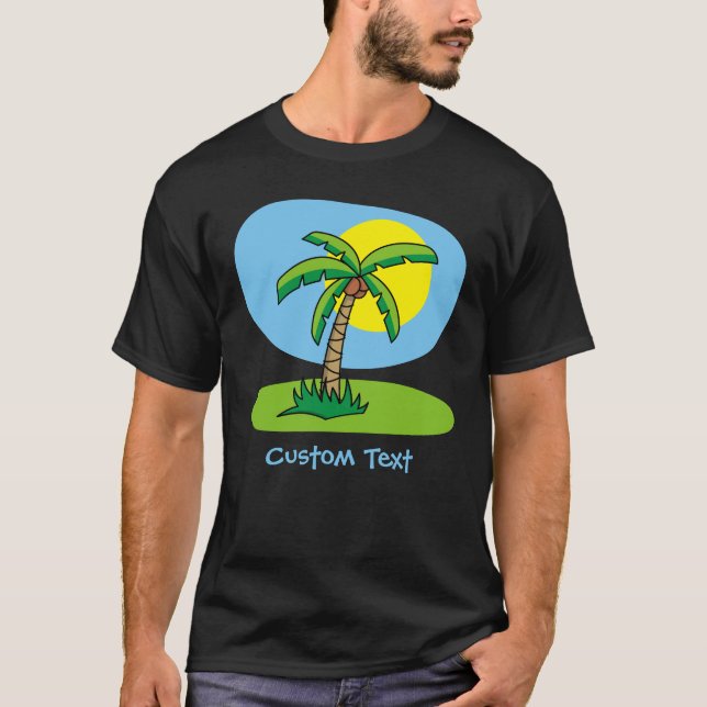 Palm Tree Cartoon T-Shirt (Front)