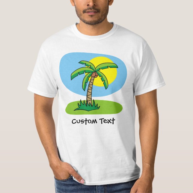 Palm Tree Cartoon T-Shirt (Front)
