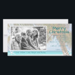 Palm Tree Christian Beach Christmas Photo Card<br><div class="desc">Tropical palm tree Christian Christmas photo card with Bible verse.  Add a family photo to this custom card with scripture from the book of Luke,  which reads,  "Today in the City of David a Saviour has been born to you.  He is Christ the Lord!"</div>