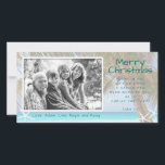 Palm Tree Christian Beach Christmas Photo Card<br><div class="desc">Tropical palm tree Christian Christmas photo card with Bible verse.  Add a family photo to this custom card with scripture from the book of Luke,  which reads,  "Today in the City of David a Saviour has been born to you.  He is Christ the Lord!"</div>