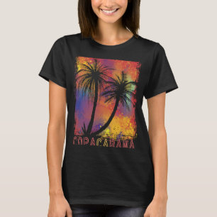 Palm tree Colourful Copacabana Paradise Rio Beach T-Shirt