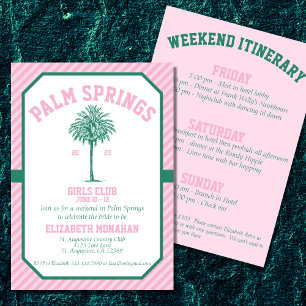 Palm Tree Country Club Bachelorette Invitation