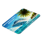  Palm Tree Cruise Ship Ocean Family Vacation Magnet (Left Side)