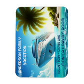  Palm Tree Cruise Ship Ocean Family Vacation Magnet (Vertical)