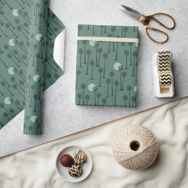 Palm Tree Desert Sunset Wrapping Paper (Crafts)