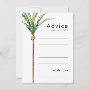 Palm Tree Destination Wedding Advice Card