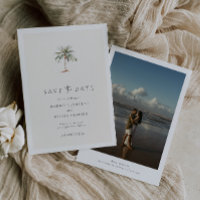 Palm Tree Destination Wedding Photo Save The Date